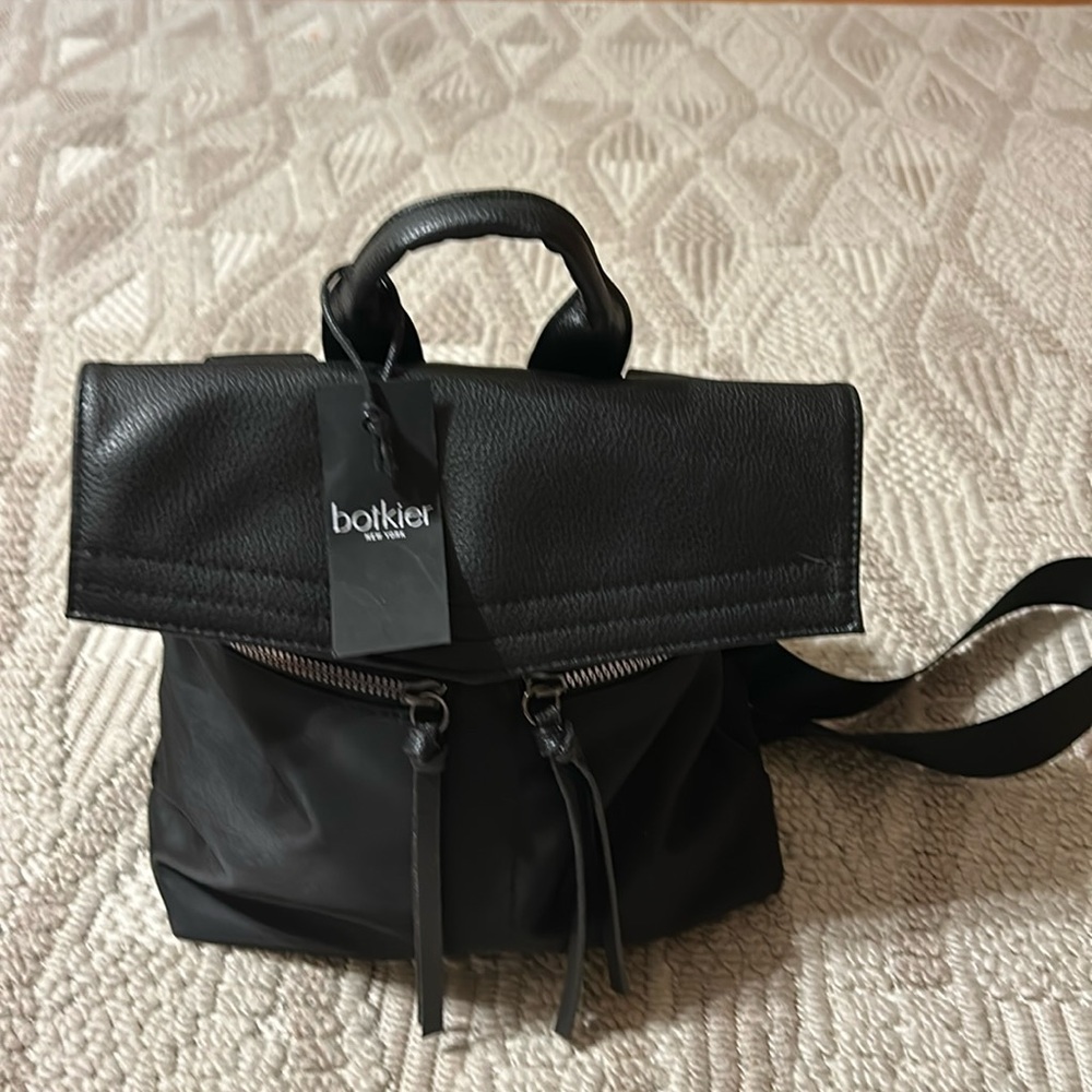 Botkier Black Leather Backpack